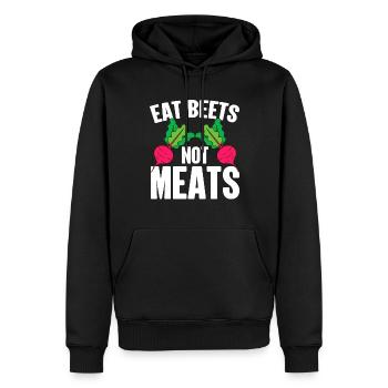 Rüben Essen Nicht Fleisch - Lustig Vegan - Männer Premium Bio Hoodie - Schwarz - Vorne - Nico (187cm)