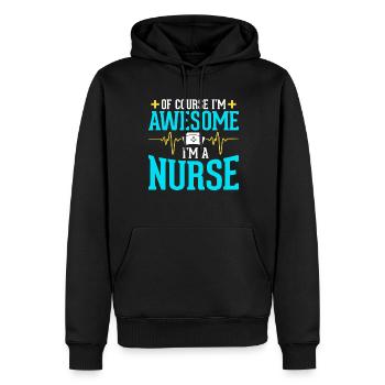 Ich Bin Fantastisch Ich Bin Eine Krankenschwester - Männer Premium Bio Hoodie - Schwarz - Vorne - Nico (187cm)