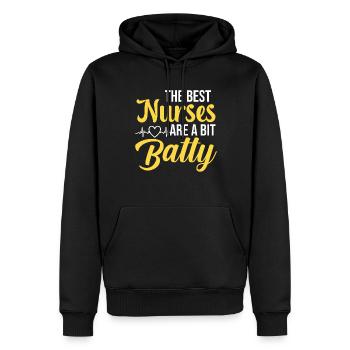 Les meilleures infirmières sont un peu folles - Sweat à capuche Premium bio Homme - noir - Devant - Nico (187cm)