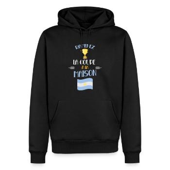 Ramenez La Coupe Cadeau Supporters Argentins - Sweat à capuche Premium bio Homme - noir - Devant - Nico (187cm)
