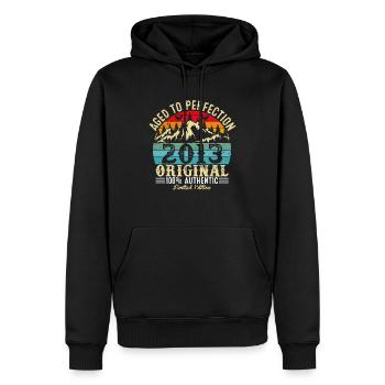 Perfekt gealtert 2013 Original - Männer Premium Bio Hoodie - Schwarz - Vorne - Nico (187cm)