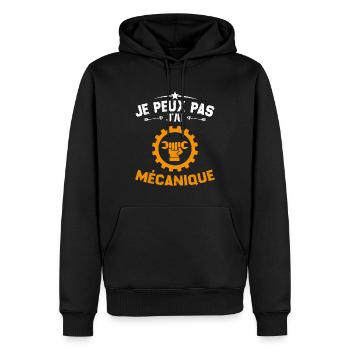 Je Peux Pas J'ai Mécanique Mécanicien Cadeau - Sweat à capuche Premium bio Homme - noir - Devant - Nico (187cm)