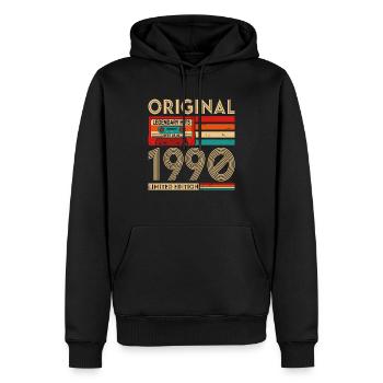 Original legendäre Hits Best of 1990 - Männer Premium Bio Hoodie - Schwarz - Vorne - Nico (187cm)