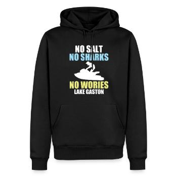 Kein Salz Kein Haie Kein Sorgen Lake Gaston - Männer Premium Bio Hoodie - Schwarz - Vorne - Nico (187cm)