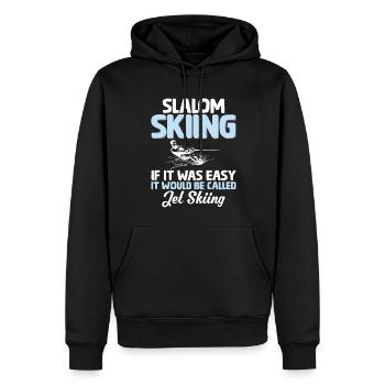Slalom water skiing if it were easy - Men’s Premium Organic Hoodie - black - Front - Nico (187cm)