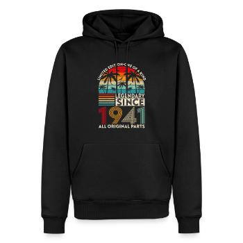 Légendaire Depuis 1941 Toutes Les Pièces D'origine - Sweat à capuche Premium bio Homme - noir - Devant - Nico (187cm)