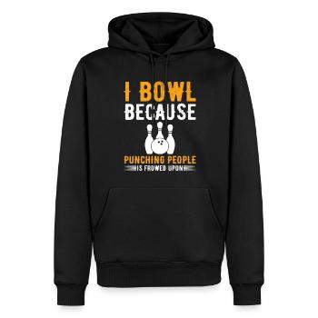 I prefer to punch - bowler saying - Men’s Premium Organic Hoodie - black - Front - Nico (187cm)