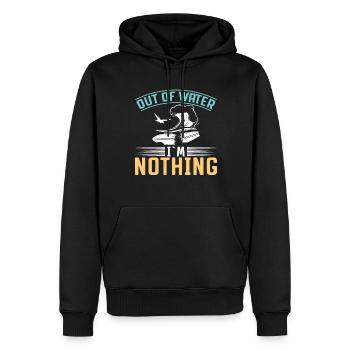 Außerhalb Des Wassers Bin Ich Nichts - Surfer - Männer Premium Bio Hoodie - Schwarz - Vorne - Nico (187cm)