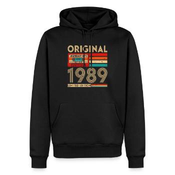 Original legendäre Hits Das Beste von 1989 - Männer Premium Bio Hoodie - Schwarz - Vorne - Nico (187cm)