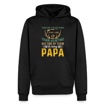 Es Gibt Nicht Viele Dinge Die Ich Mehr Liebe Jäger - Männer Premium Bio Hoodie - Schwarz - Vorne - Nico (187cm)