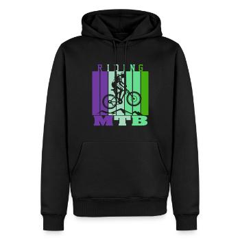 Projet sans nom 58 - Sweat à capuche Premium bio Homme - noir - Devant - Nico (187cm)