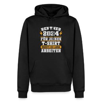 Pensionär 2024 Geschenk Pensionierung Geschenkidee - Männer Premium Bio Hoodie - Schwarz - Vorne - Nico (187cm)