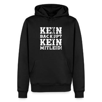 Funny Kein Backup Kein Mitleid Saying Admin Gift - Männer Premium Bio Hoodie - Schwarz - Vorne - Nico (187cm)