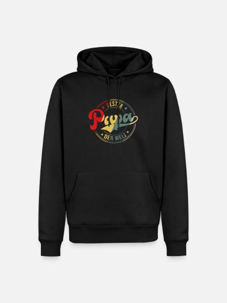 Bester Papa Der Welt - Männer Premium Bio Hoodie - Schwarz