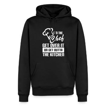 Je suis le chef surmonter ou disparaître - Sweat à capuche Premium bio Homme - noir - Devant - Nico (187cm)