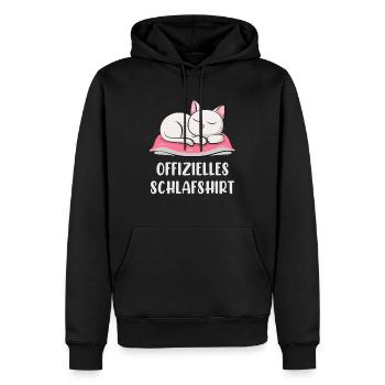 Offizielles Schlafshirt - Männer Premium Bio Hoodie - Schwarz - Vorne - Nico (187cm)