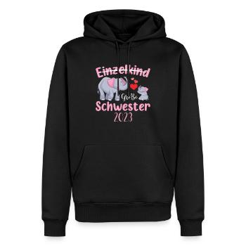 Einzelkind Große Schwester 2023 - Männer Premium Bio Hoodie - Schwarz - Vorne - Nico (187cm)