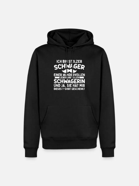 Stolzer Schwager - Männer Premium Bio Hoodie - Schwarz