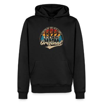 Vintage Geburtstag Geschenkidee Original 1922 - Männer Premium Bio Hoodie - Schwarz - Vorne - Nico (187cm)