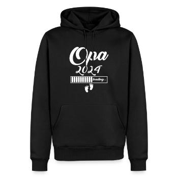 Opa 2024 - Männer Premium Bio Hoodie - Schwarz - Vorne - Nico (187cm)