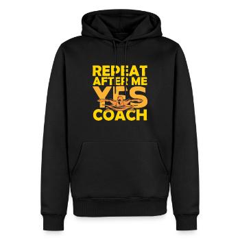 Schwimmtrainer | Geschenk Coach Schwimmen Das Beste - Männer Premium Bio Hoodie - Schwarz - Vorne - Nico (187cm)