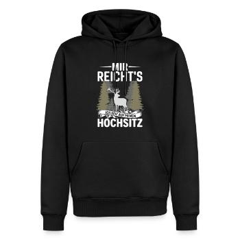 Mir Reicht's Ich Geh Menen Hochsitz - Männer Premium Bio Hoodie - Schwarz - Vorne - Nico (187cm)