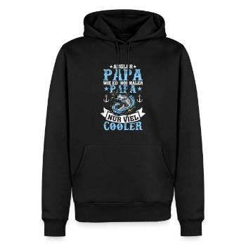 Men's Fisherman Dad Fishing Birthday Gift - Männer Premium Bio Hoodie - Schwarz - Vorne - Nico (187cm)
