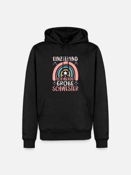 Ich Werde Große Schwester - Männer Premium Bio Hoodie - Schwarz