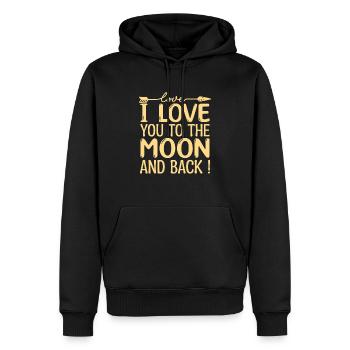 je t'aime magnifique copain et copine amoureuse - Sweat à capuche Premium bio Homme - noir - Devant - Nico (187cm)