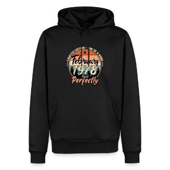 Februar 1978 Jubiläum 1978 Legenden Februar - Männer Premium Bio Hoodie - Schwarz - Vorne - Nico (187cm)
