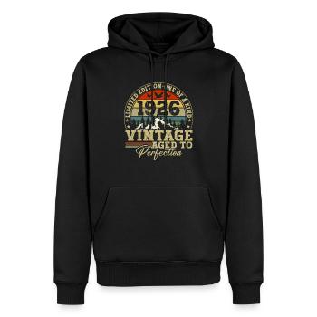 1926 Vintage Geburtstag Zitat Original Geschenk - Männer Premium Bio Hoodie - Schwarz - Vorne - Nico (187cm)