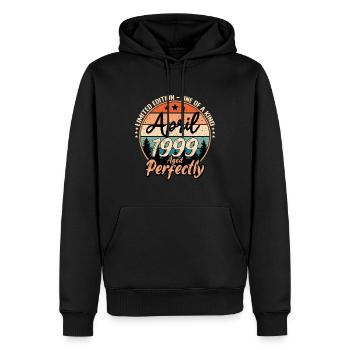 April 1999 anniversary 1999 legends April - Men’s Premium Organic Hoodie - black - Front - Nico (187cm)