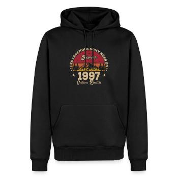 Les Légendes Sont Nées En Février 1997 - Sweat à capuche Premium bio Homme - noir - Devant - Nico (187cm)