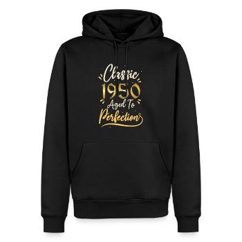 Geburtstag 1950 Geschenk 1950 Classic 1950 - Männer Premium Bio Hoodie - Schwarz - Vorne - Nico (187cm)
