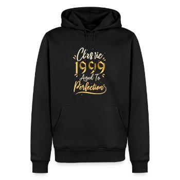 Geburtstag 1999 Geschenk 1999 Classic 1999 - Männer Premium Bio Hoodie - Schwarz - Vorne - Nico (187cm)