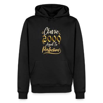 Geburtstag 2000 Geschenk 2000 Classic 2000 - Männer Premium Bio Hoodie - Schwarz - Vorne - Nico (187cm)