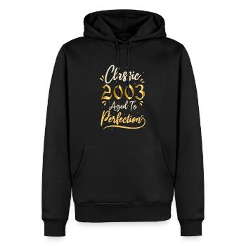 Geburtstag 2003 Geschenk 2003 Classic 2003 - Männer Premium Bio Hoodie - Schwarz - Vorne - Nico (187cm)