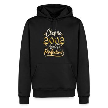 Birthday 2002 gift 2002 Classic 2002 - Men’s Premium Organic Hoodie - black - Front - Nico (187cm)