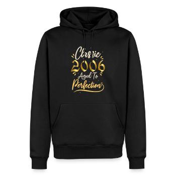 Anniversaire 2006 cadeau 2006 Classic 2006 - Sweat à capuche Premium bio Homme - noir - Devant - Nico (187cm)