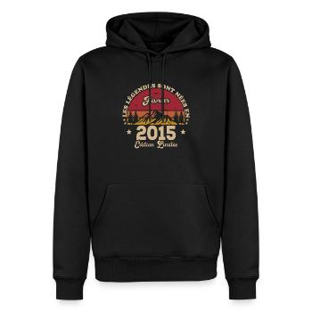 Les Légendes Sont Nées En Février 2015 - Sweat à capuche Premium bio Homme - noir - Devant - Nico (187cm)