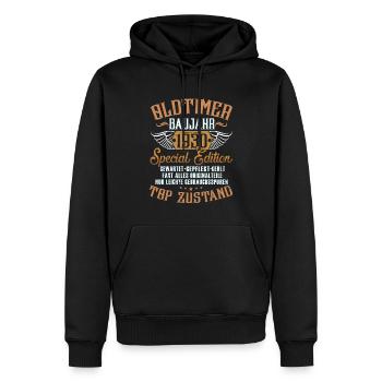 Oldtimer 1930 - Männer Premium Bio Hoodie - Schwarz - Vorne - Nico (187cm)