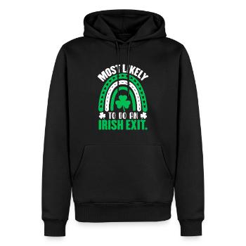Am wahrscheinlichsten ist es, einen irischen Ausstieg zu machen - Männer Premium Bio Hoodie - Schwarz - Vorne - Nico (187cm)