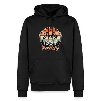 Juli 1994 Jubiläum 1994 Legenden Juli - Männer Premium Bio Hoodie - Schwarz - Vorne - Nico (187cm)