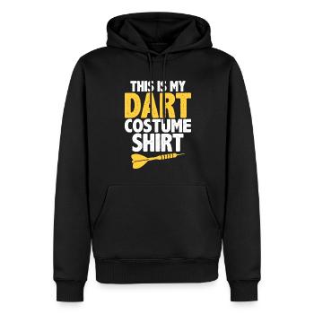 Ceci est ma chemise de costume de fléchettes - Sweat à capuche Premium bio Homme - noir - Devant - Nico (187cm)