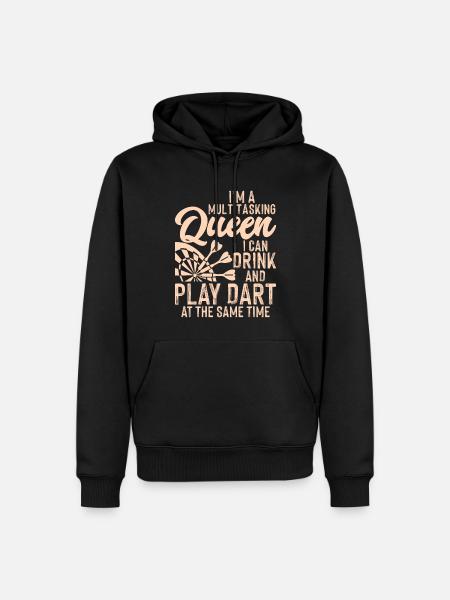 Je suis une reine multitâche que je peux boire - Sweat à capuche Premium bio Homme - noir
