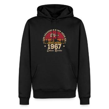 März 1967 Geburtstag März 1967 Jahrgang 1967 - Männer Premium Bio Hoodie - Schwarz - Vorne - Nico (187cm)