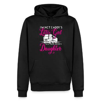 Je ne suis pas la petite fille de papa - Sweat à capuche Premium bio Homme - noir - Devant - Nico (187cm)