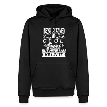 Je n’aurais jamais rêvé que je serais capable de - Sweat à capuche Premium bio Homme - noir - Devant - Nico (187cm)