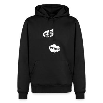 Ich habe Hunger Schwangerschaft verkünden - Männer Premium Bio Hoodie - Schwarz - Vorne - Nico (187cm)