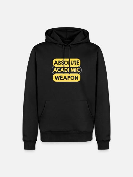 Students Absolute Academic Weapon - Men’s Premium Organic Hoodie - black